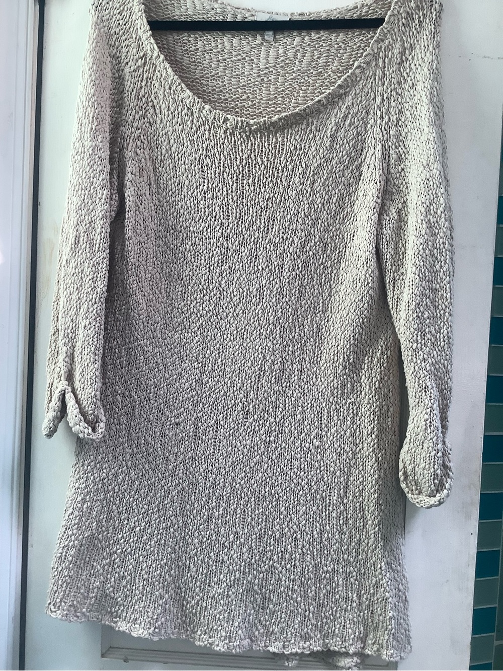 Joie Cream Off-the-Shoulder Knit Sweater
